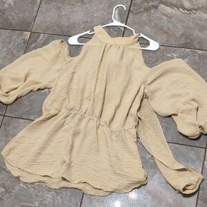 Cato Cream Cold Shoulder Blouse